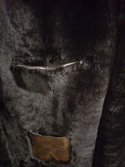 Чоловіча зимова шкіряна куртка дублянка Harmonia