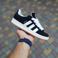 SALE! Кросівки Adidas Campus Black&White ДОДАТКОВІ ЧОРНІ ШНУРКИ| 37-41