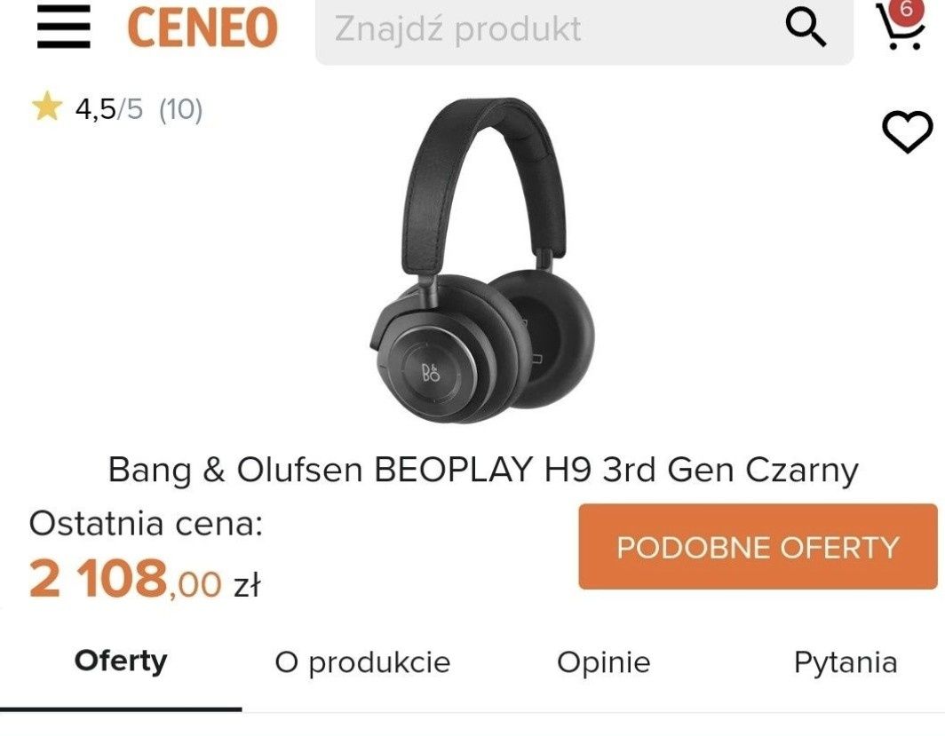 Bang&Olufsen H9 3rd Beoplay / Fabrycznie Nowe