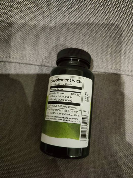 Квітка лаванди, lavender flower 400 мг, 60 капсул swanson