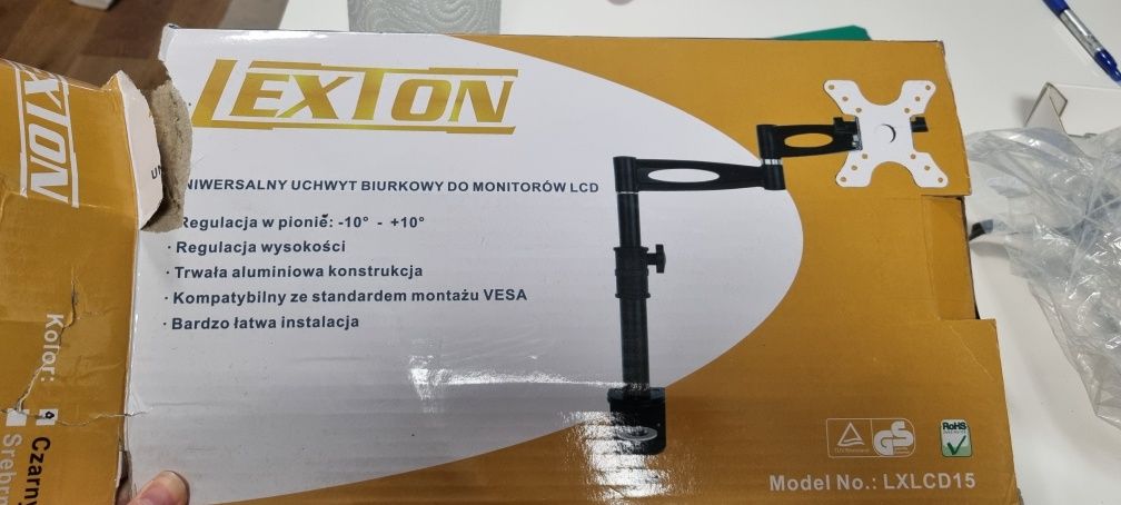 Uchwyt biurkowy do monitorów LCD