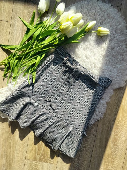 spódnica z wysokim stanem w kratę top secret L