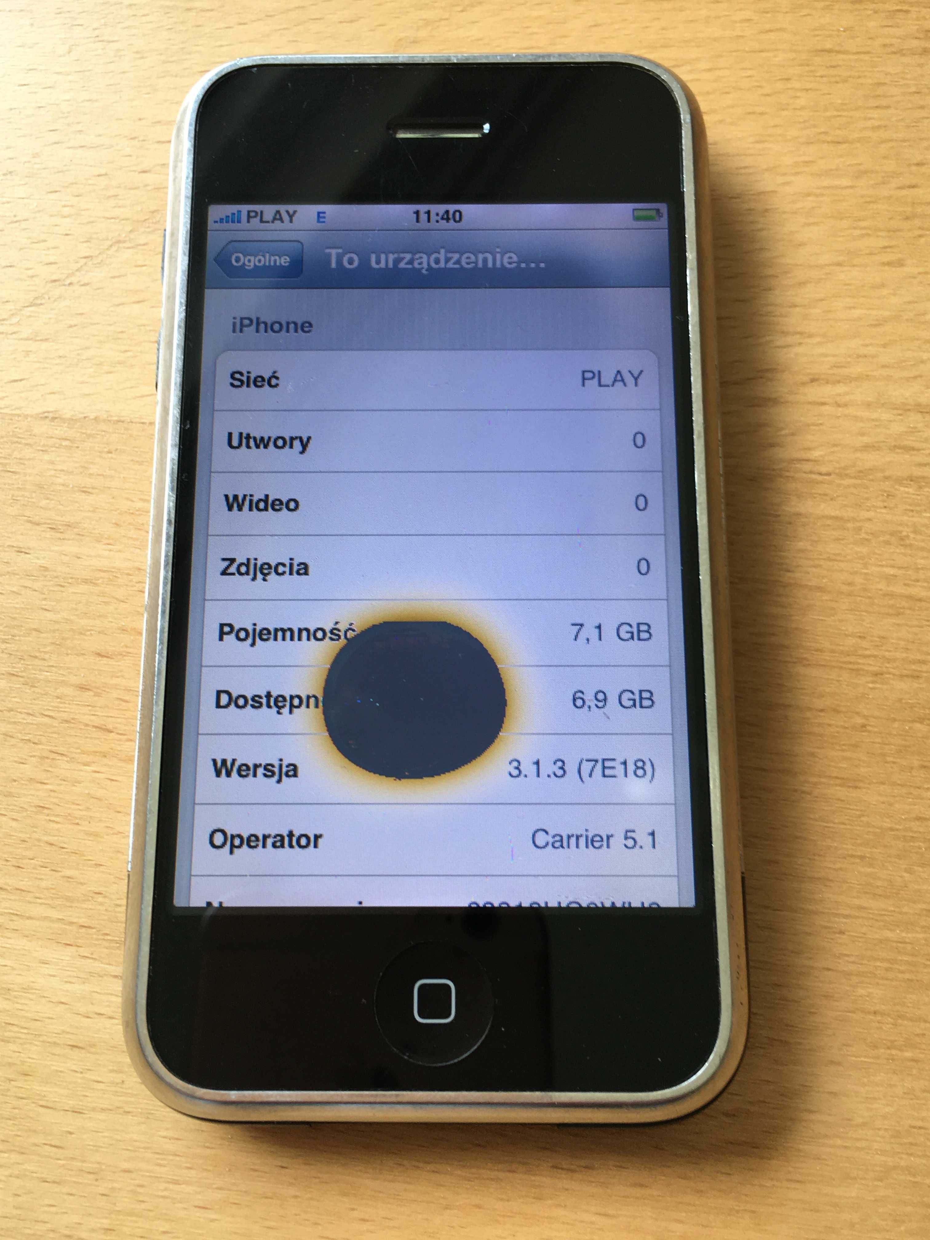 Iphone 1 generacji 2G A1203 8GB