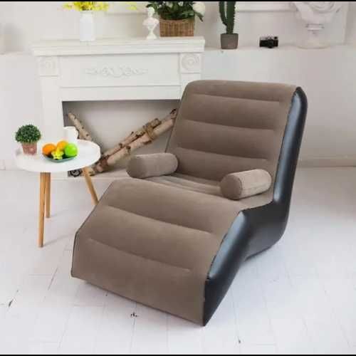Надувной диван-кресло с подлокотником Inflatable Sofa 80x140x85 см