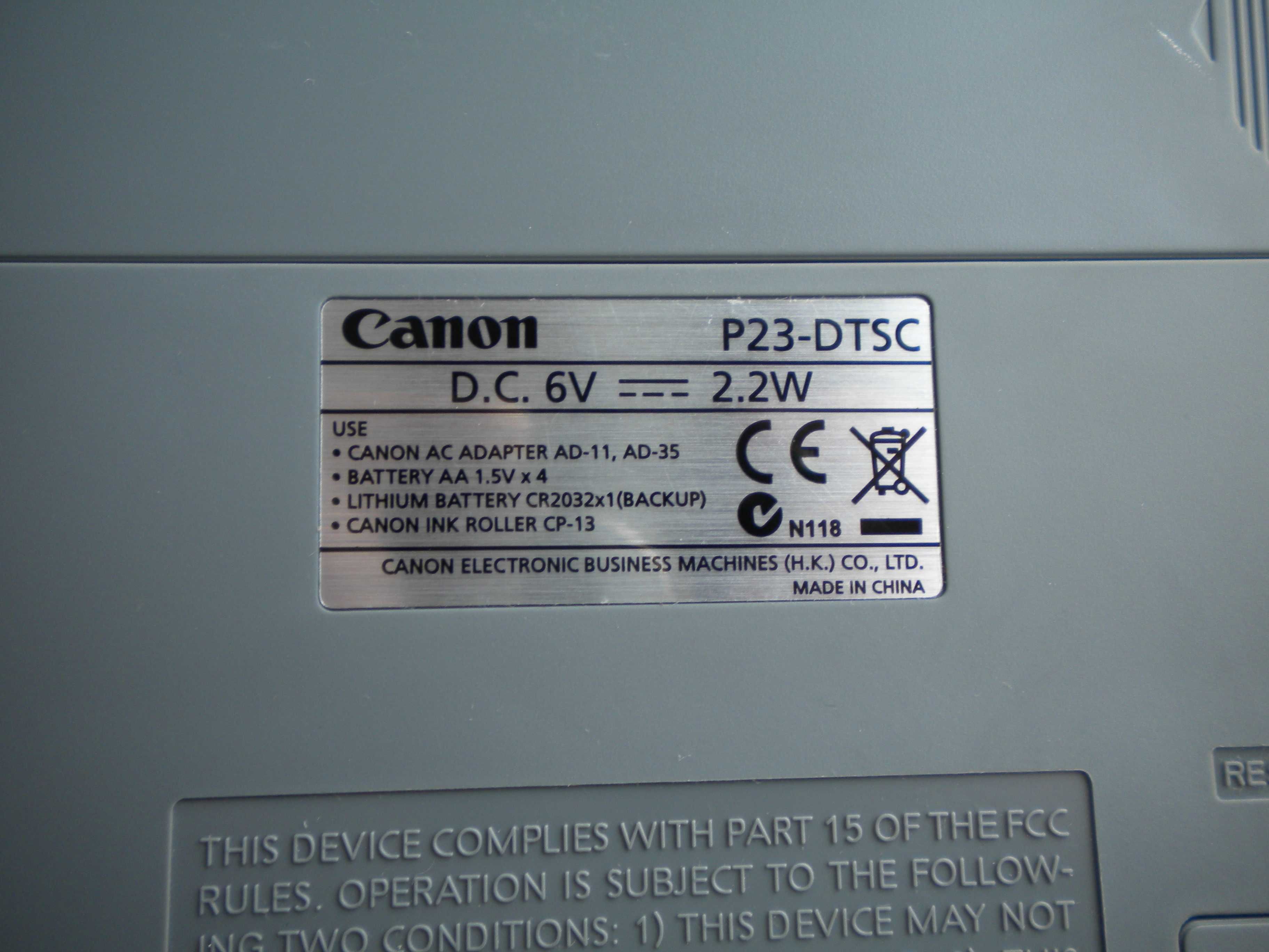 Калькулятор Canon P23-DTSC з принтером с печатью