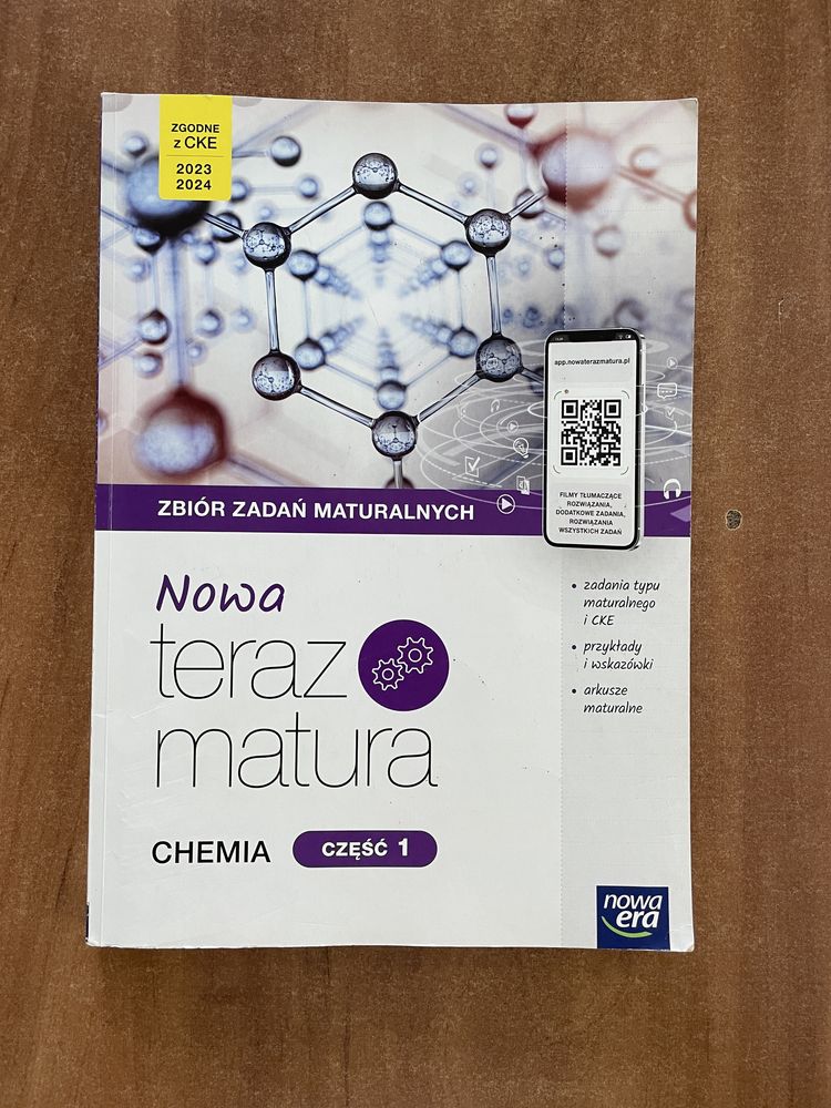 Ksiażki do chemii - Nowa Teraz Matura - część 1 i 2