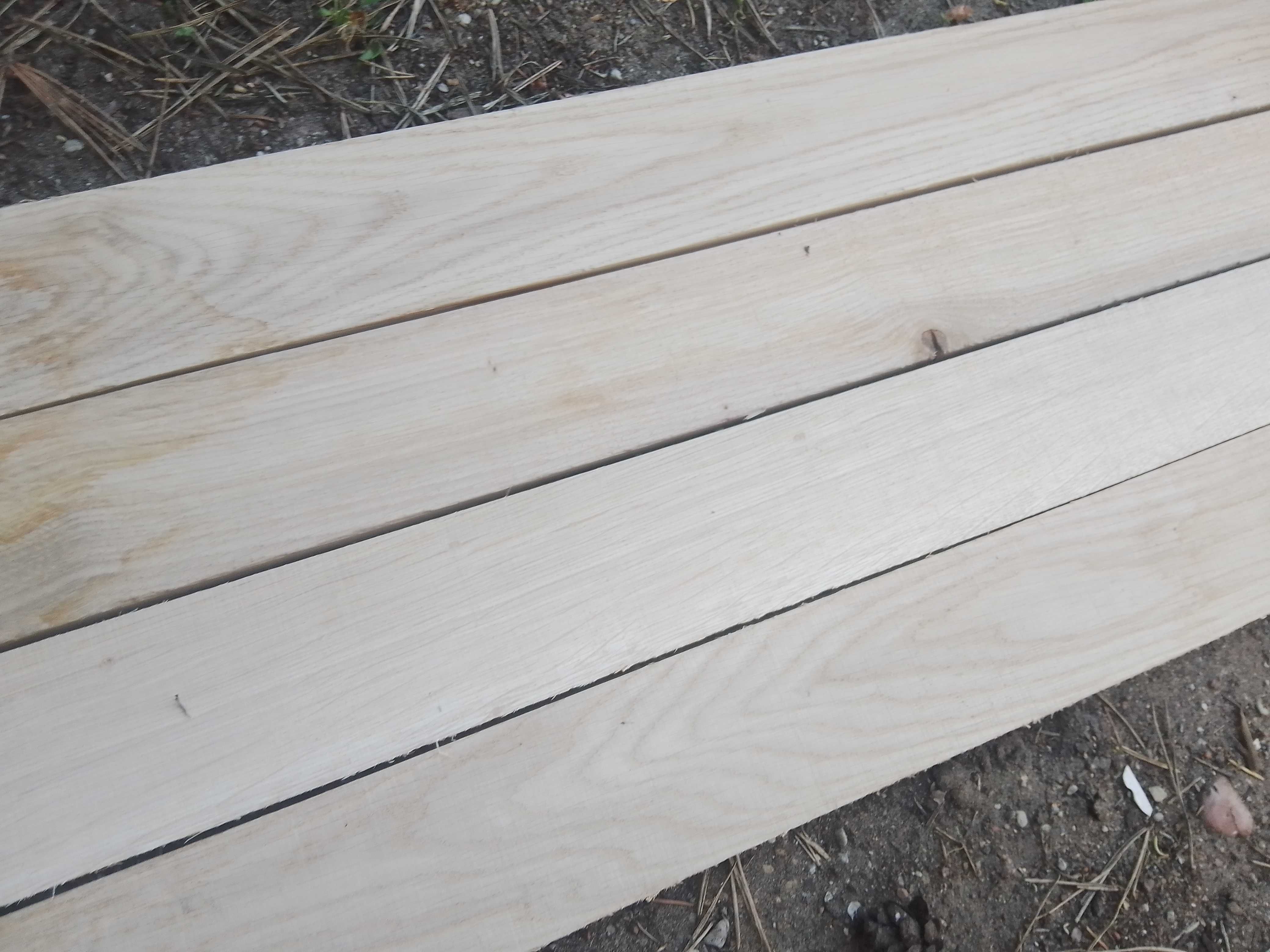 Dębowa deska heblowana, lamela drewniana  130 cm x 6,5 cm, wysyłka