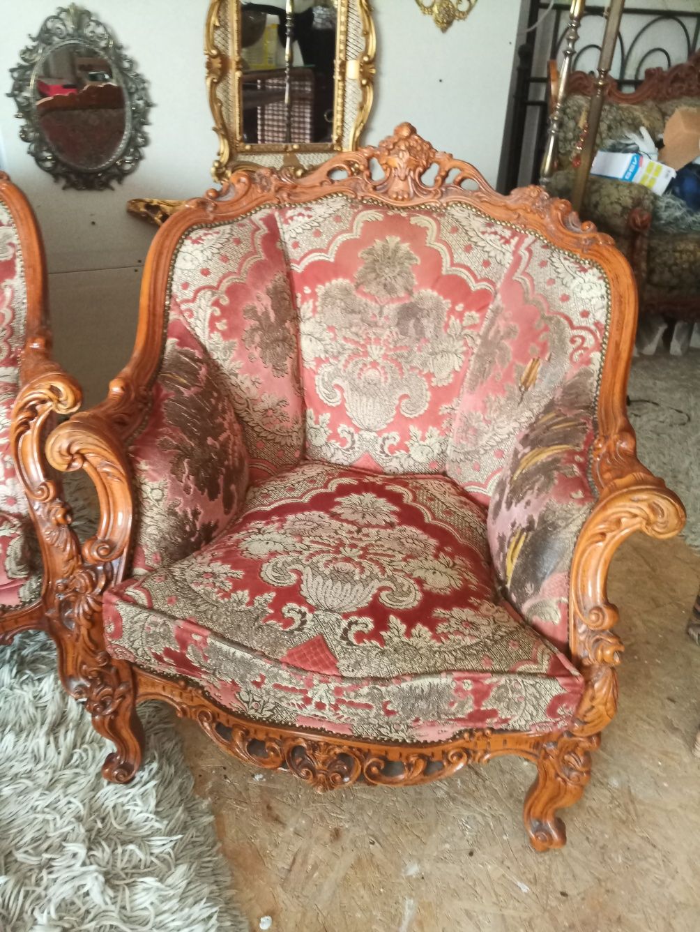 Wypoczynek Ludwik,retro,sofa +fotele