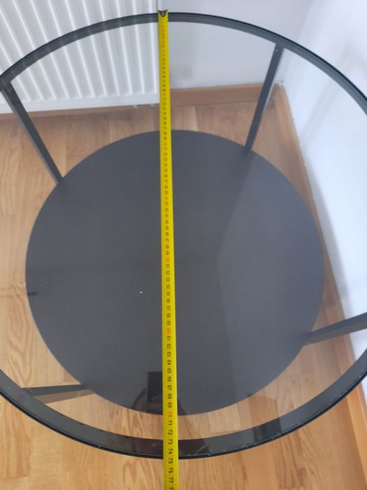 Stolik kawowy czarny szklany