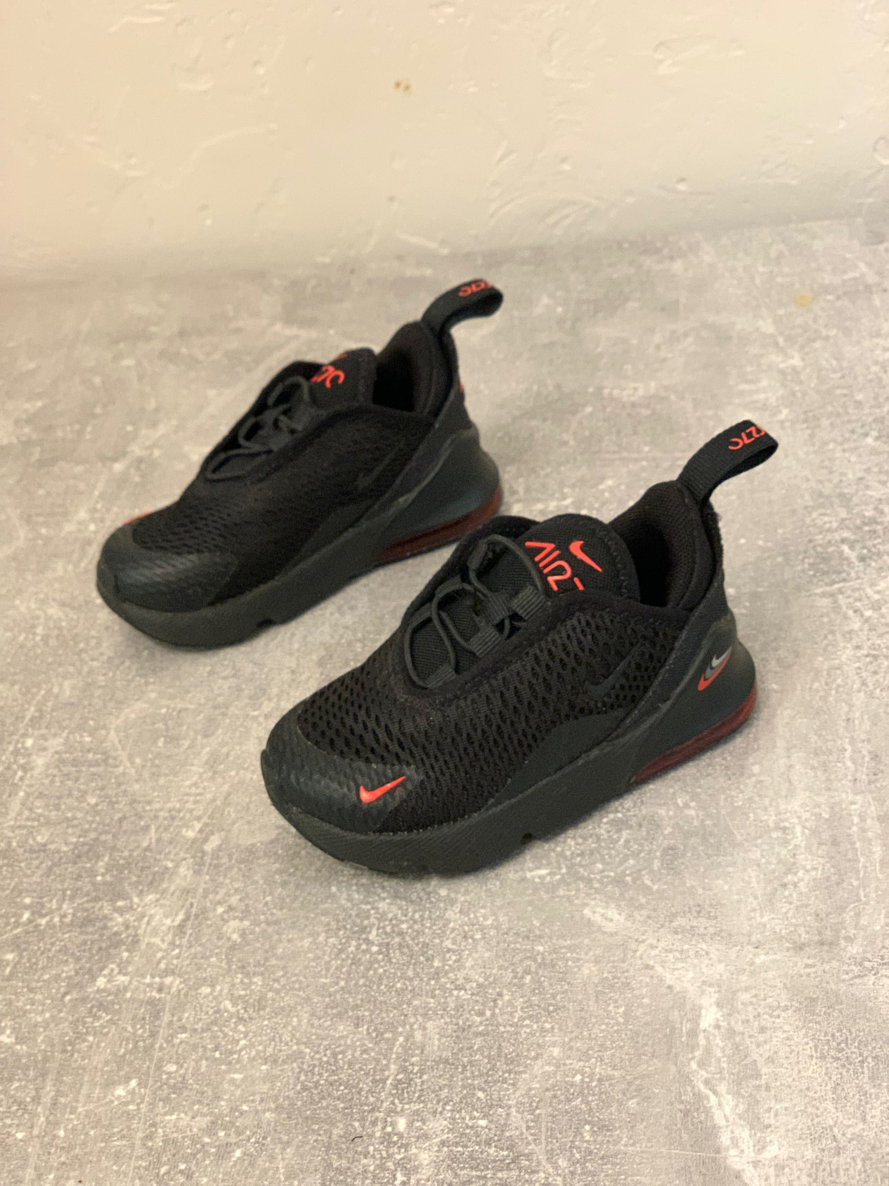 Кросівки дитячі Nike Air Max 270 р. 22 Noir Rouge DX9274, стелька 13