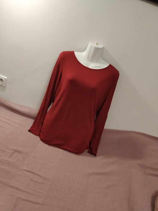 DAMART Burgundowa bluzka 48 Vizkoza