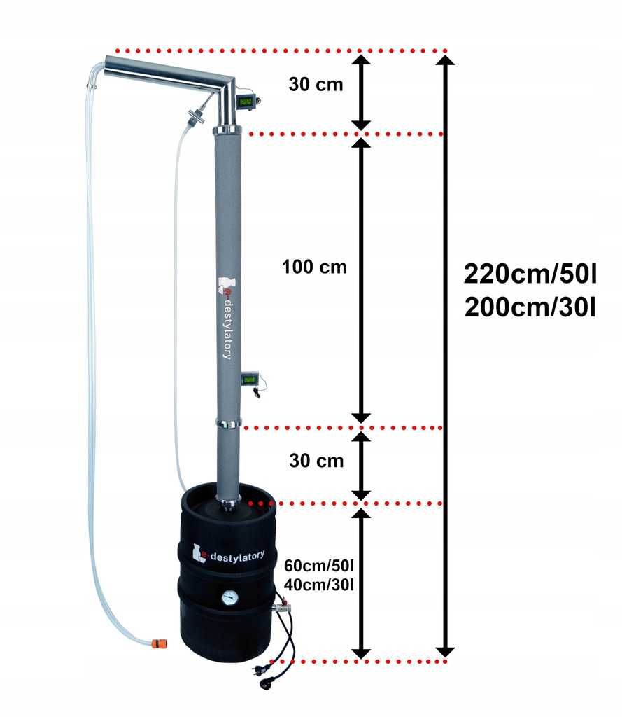 Destylator AABRATEK KEG 50l SMS 3500W Sterownik Szeroki wlew