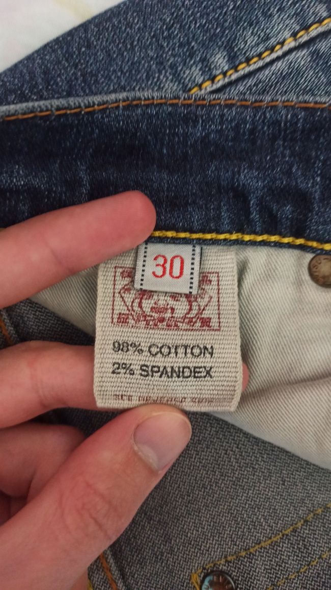 Оригинальные винтажные джинсы Evisu. Размер 30