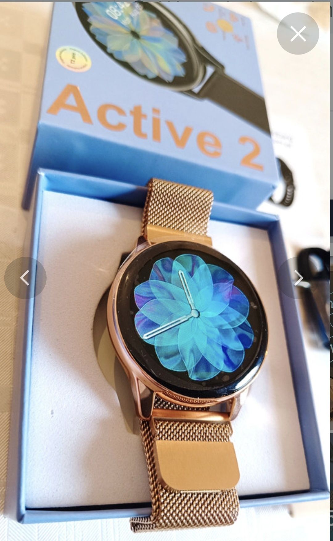 Piękny Nowy  Damski Złoty Smartwatch Zegarek