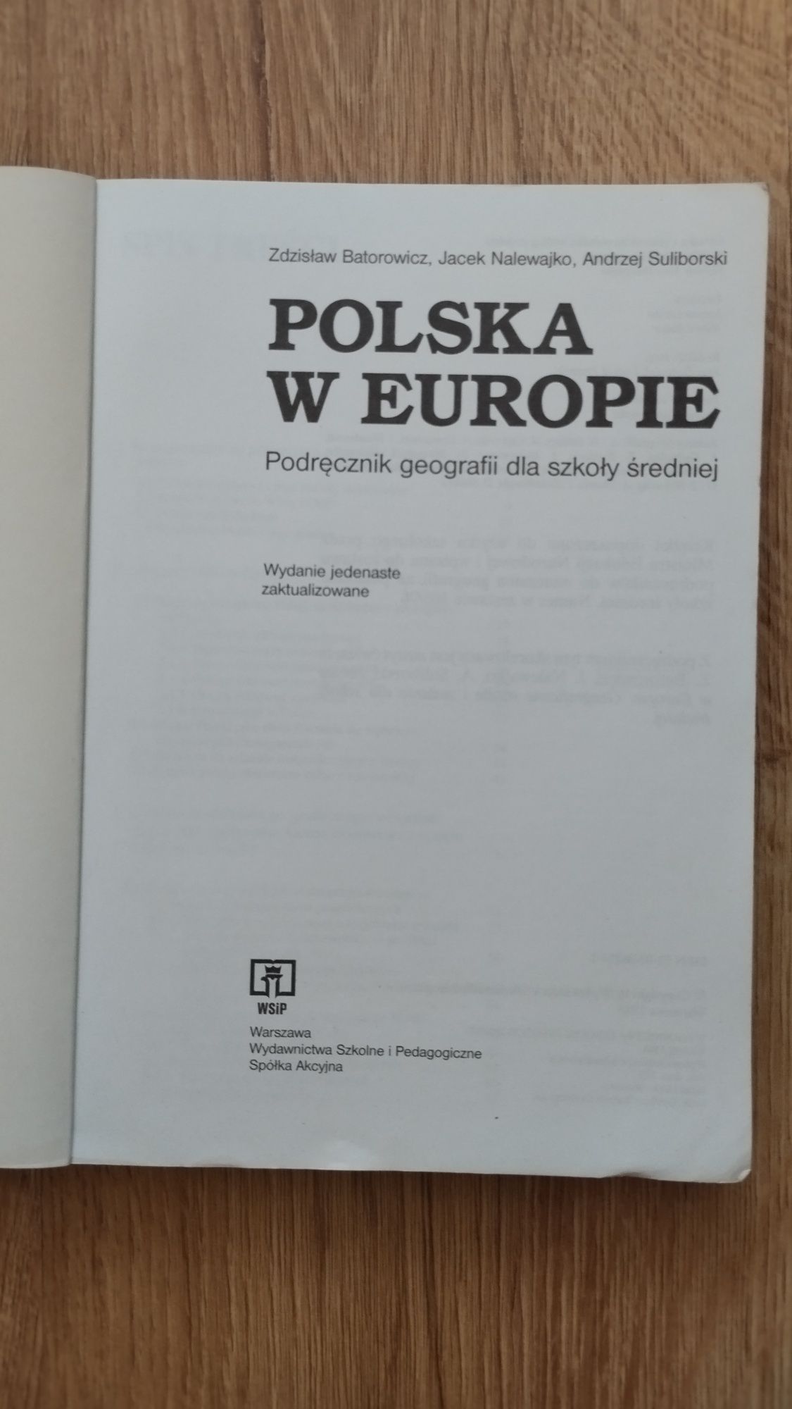 Podręcznik geografii dla szkoły średniej Polska w Europie