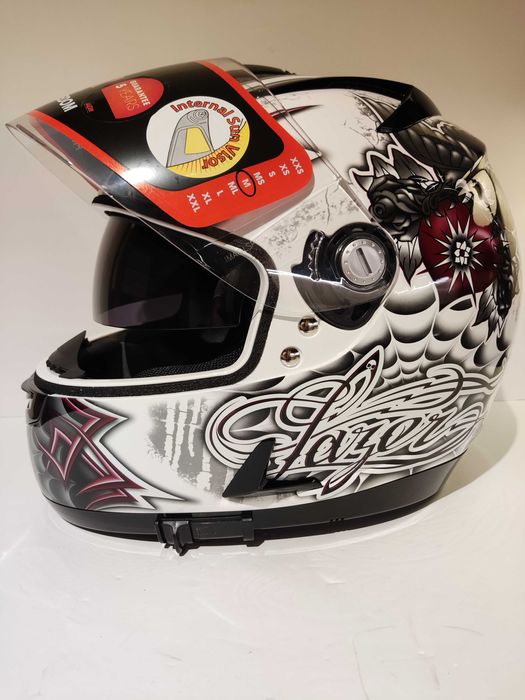 Capacete Lazer dupla-viseira mota scooter novo