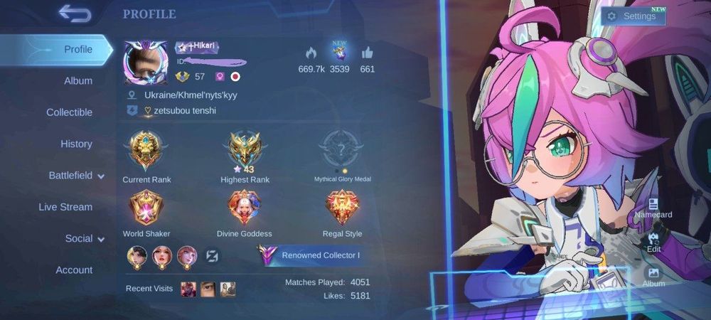 Аккаунт mobile legends