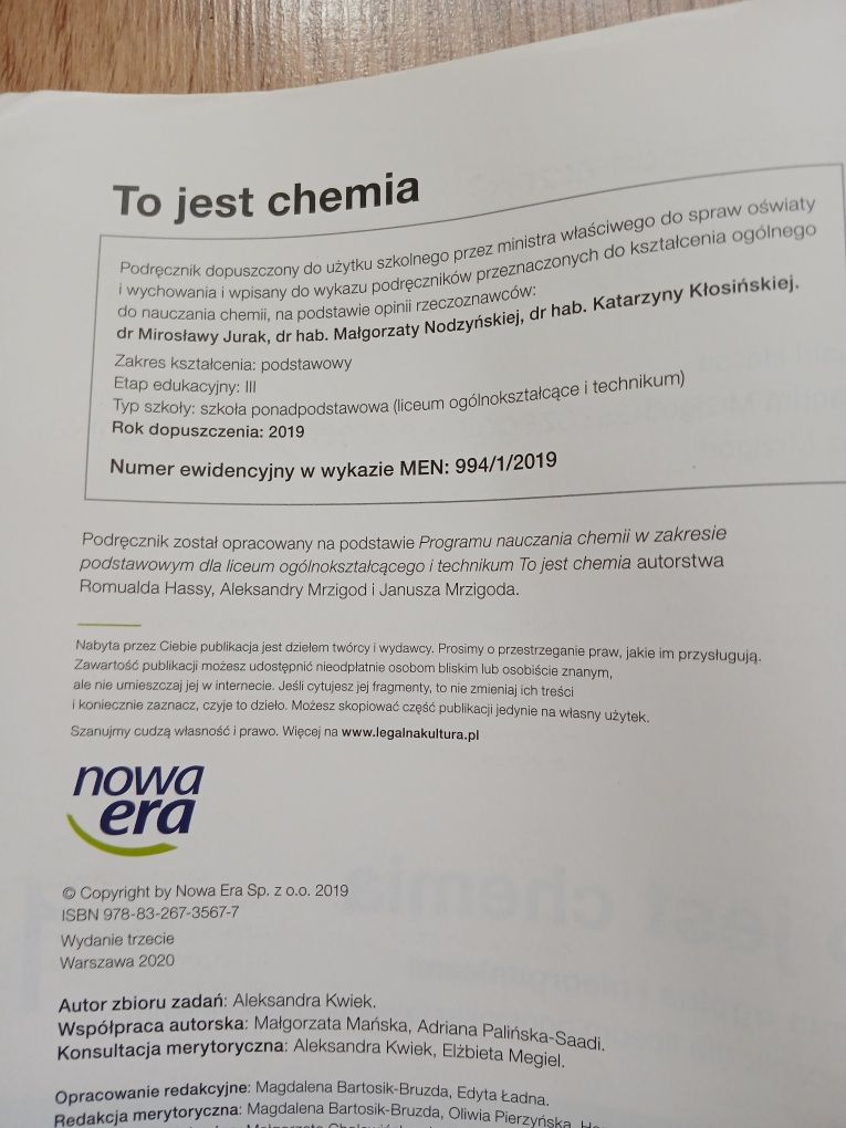 To jest chemia 1, podręcznik,  zakres podstawowy
