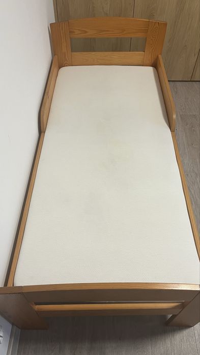 Łóżko dziecięce sosnowe 160x70 szuflady materac stelaż