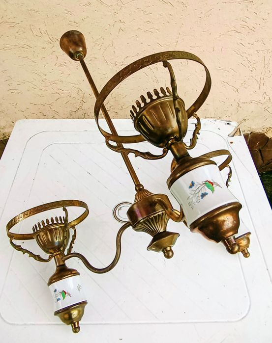 Люстра потолочная латунь