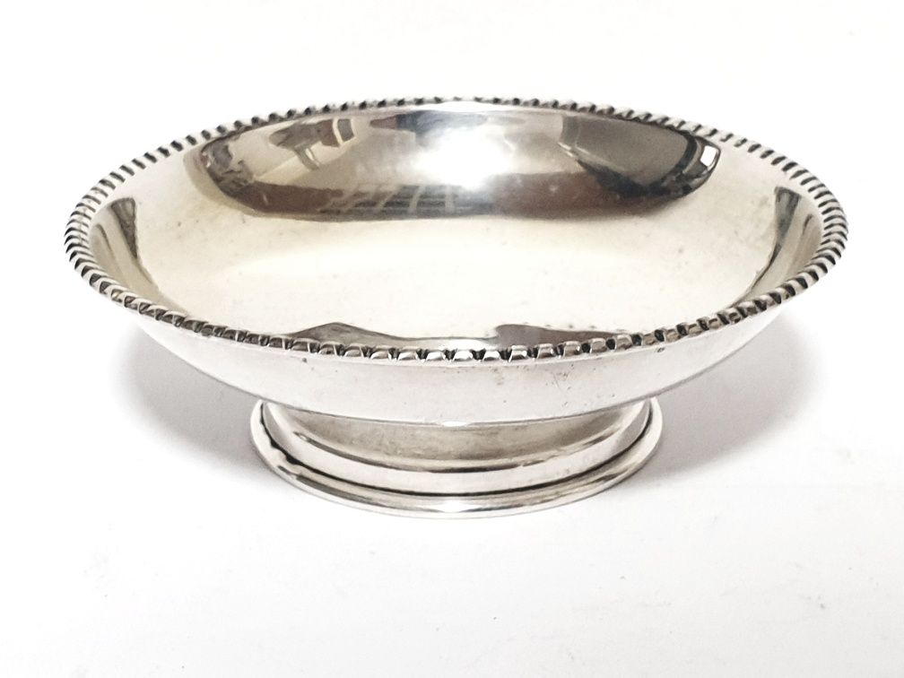 Linda pequena taça/ aneleira vintage em prata portuguesa