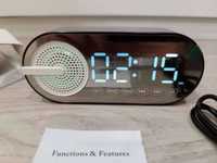 Блютуз-колонка, FM-радіо, годинник, будильник, термометр + ПОДАРУНОК