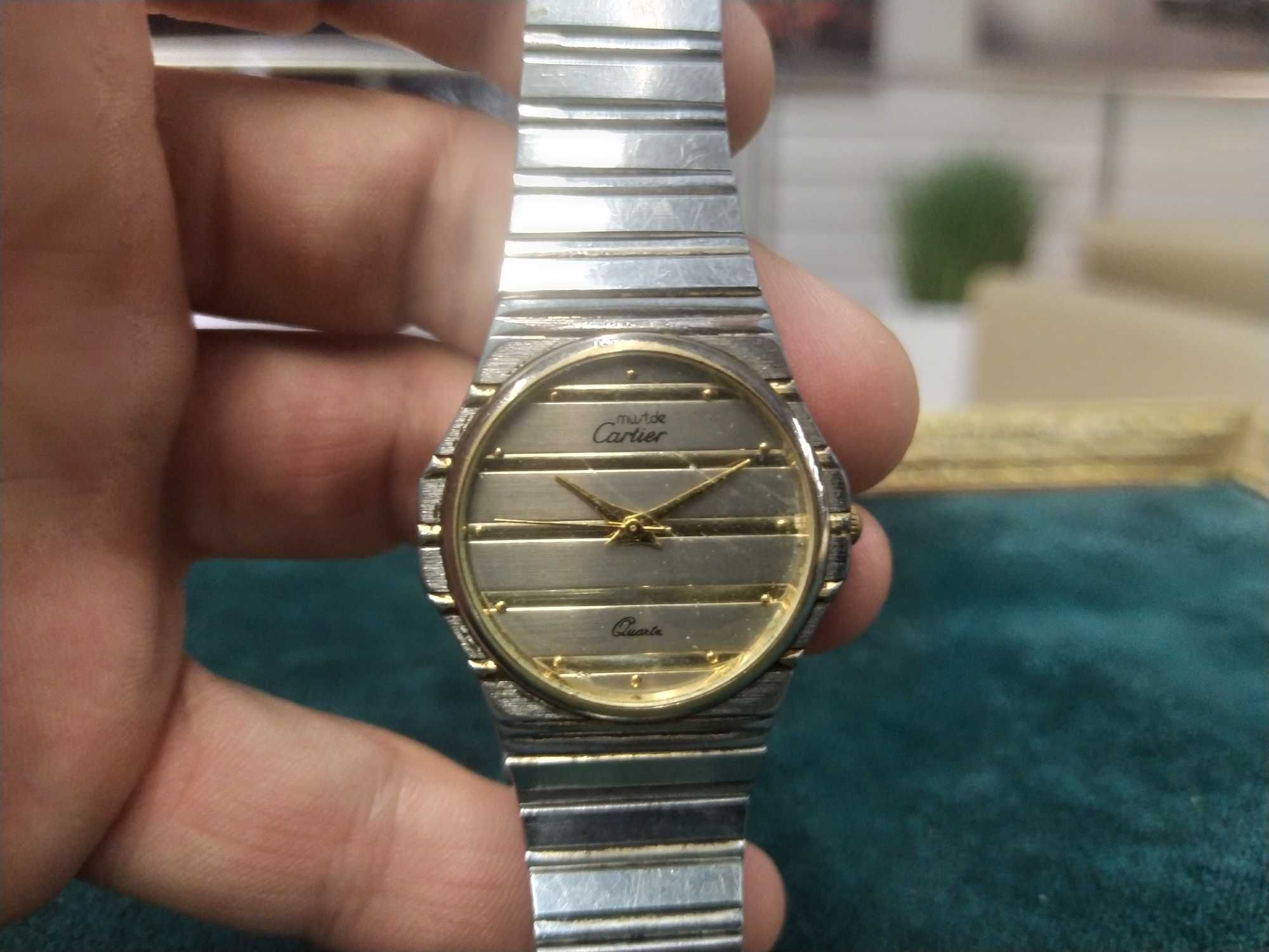 Zegarek Must de Cartier Geneve Bransoleta Ciekawy Model !! Vintage