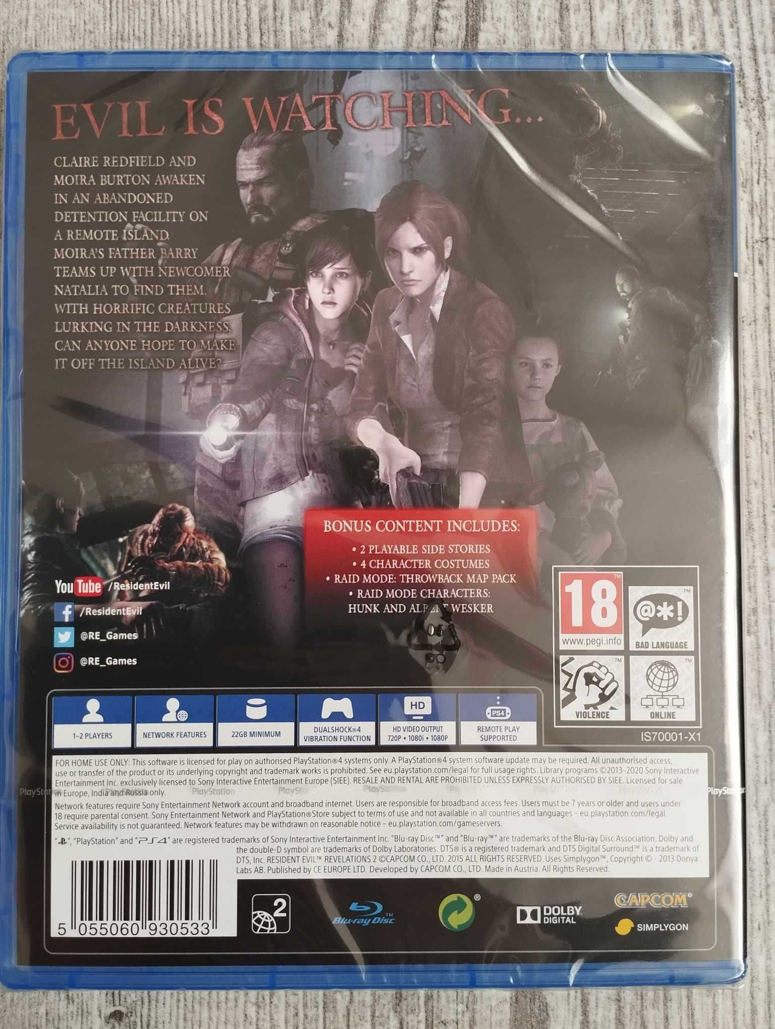 Nowa gra Resident Evil 2 Revelations PS4/PS5 Playstation