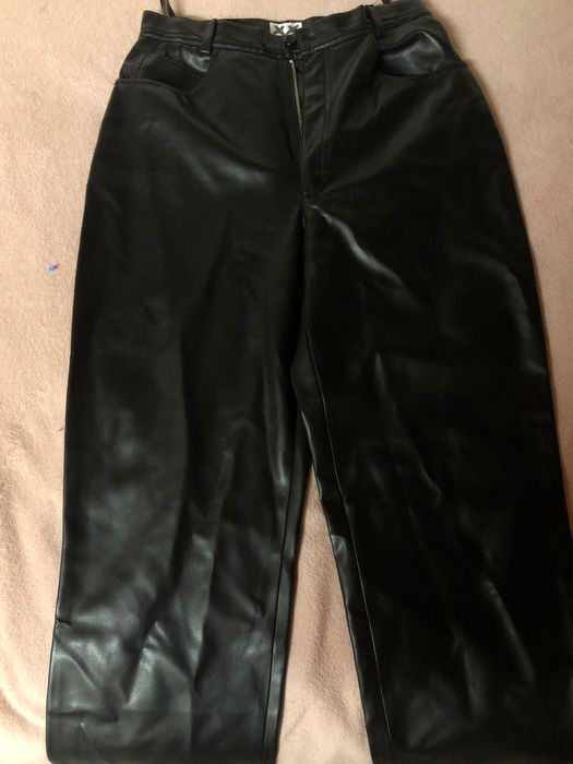 Шкіряні брюки на