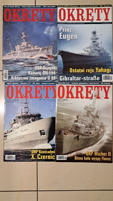 Czasopismo Okręty 4 szt.