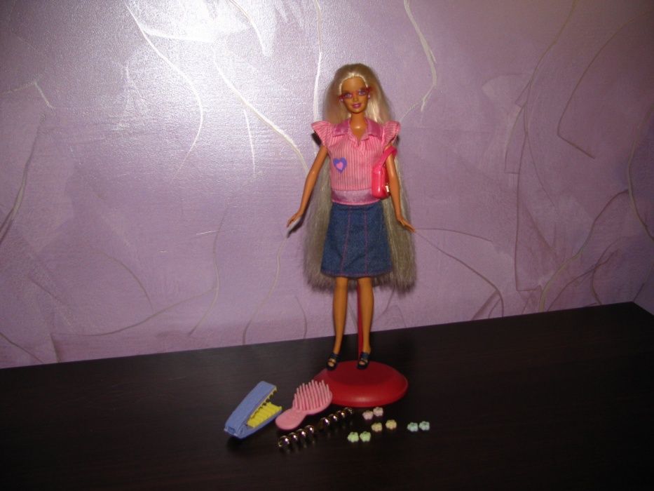 Lalka z długimi włosami + akcesoria. - Barbie - Kolekcjonerska  ..