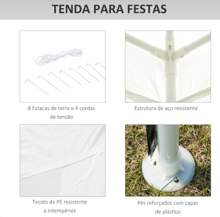 Tenda jardim desmontável