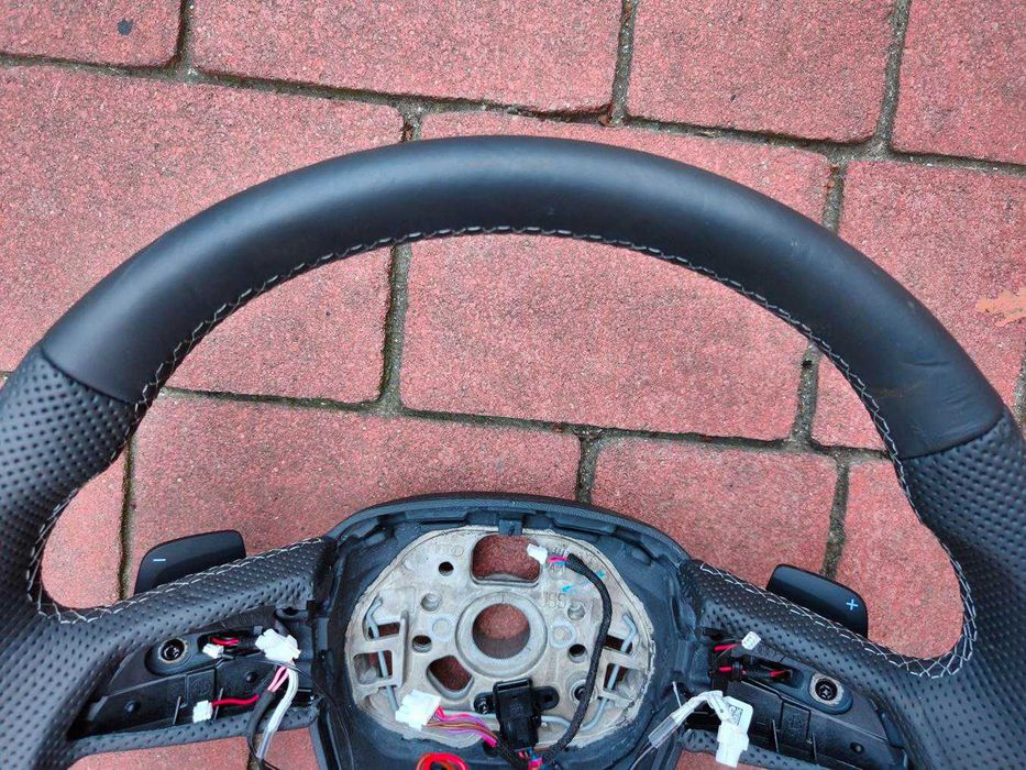 Kierownica skórzana AUDI S-LINE Q5 80A A4 B9 Łopatki Multifunkcja