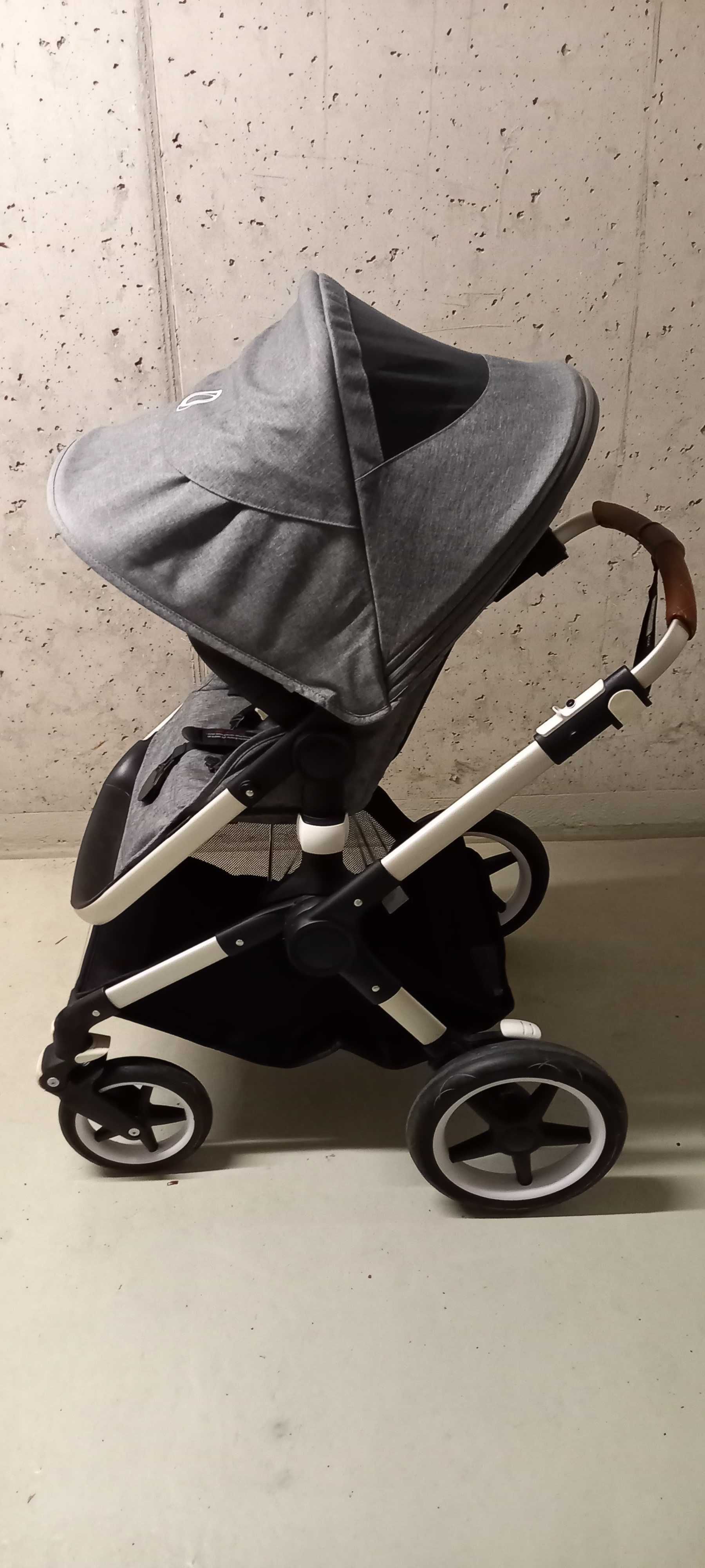 Wózek - Bugaboo Fox2 Grey Melange 2 w 1 Spacerówka Gondola