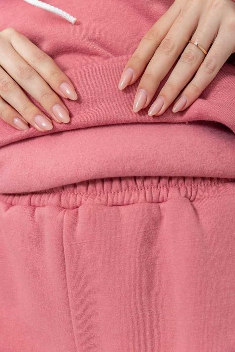 Пудровий жіночий костюм на флісі"Ager"