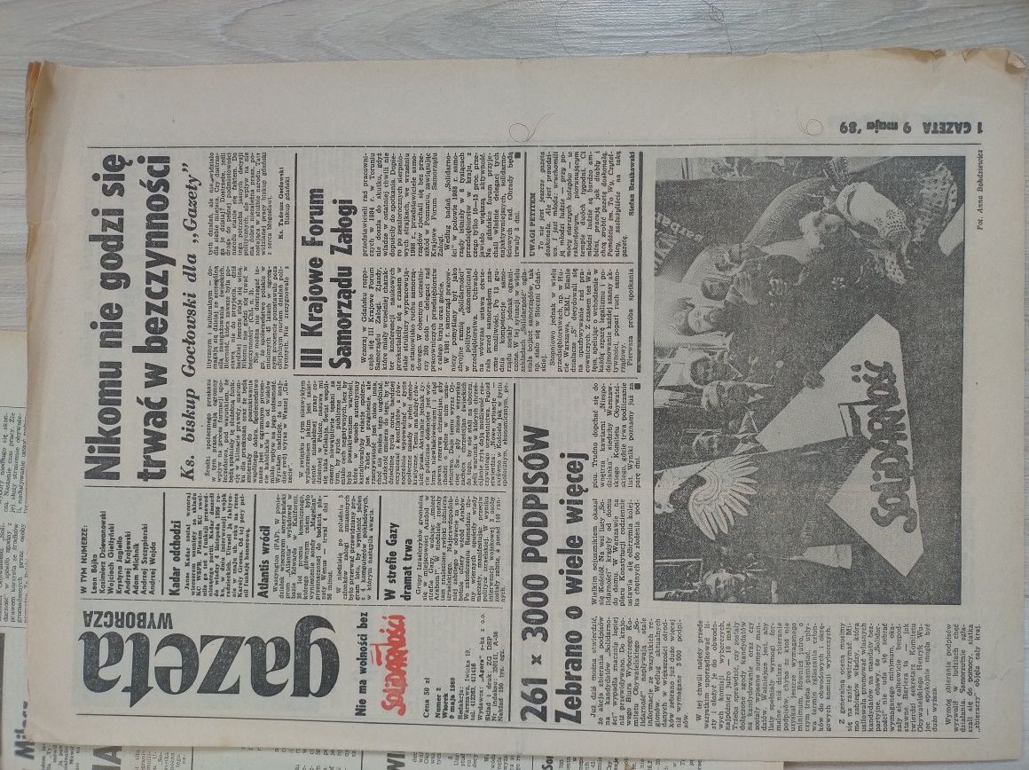 Gazeta Wyborcza -  1989  zestaw  21 sztuk