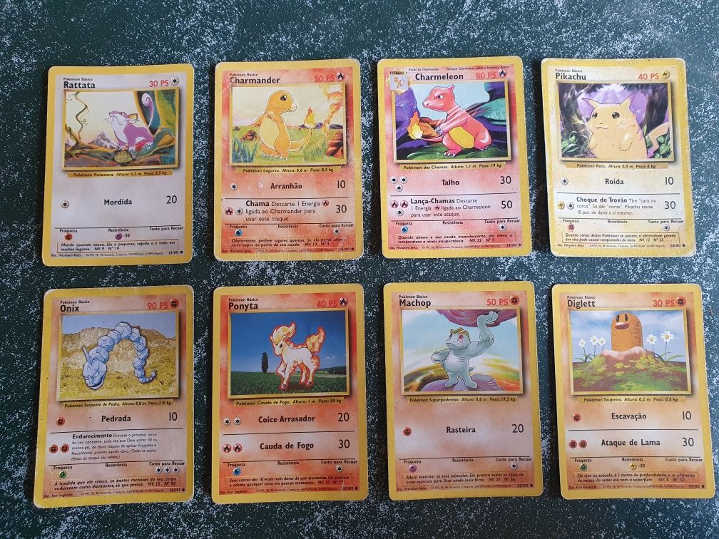 Lote Cartas Pokémon Raras Originais