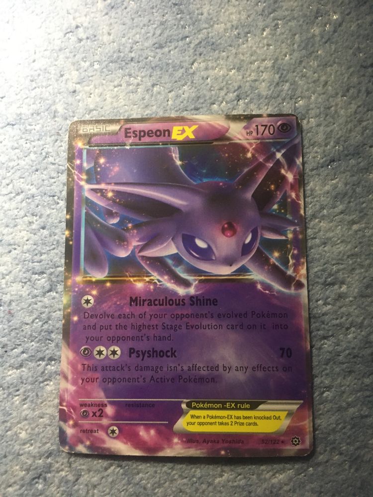 Pack de cartas espeon raras e exclusivas