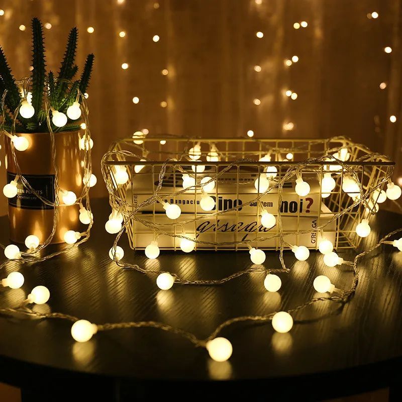 Lampki choinkowe 30 kule LED ciepły biały zewnętrzne 8,8m ZAR0571