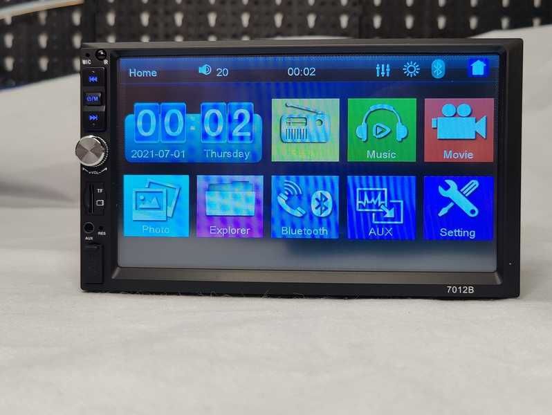 Rádio 2 DIN 4x60w 7 polegadas - Bluetooth USB Micro SD + câmara