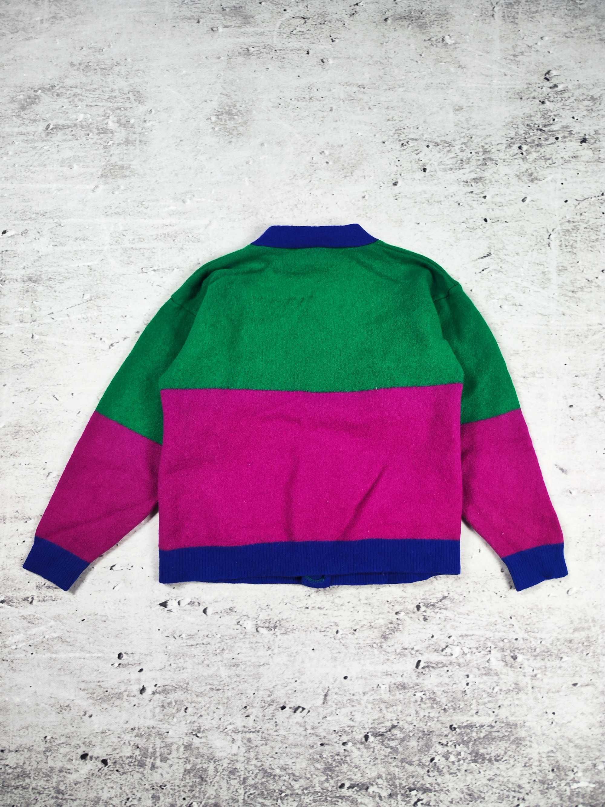 Vintage sweter wełniany kardigan damski irleand 90s 00s r. S