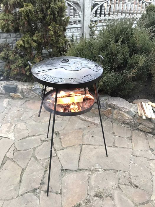 Сковорода из диска бороны 50 см садж разборной влазит в чехол.