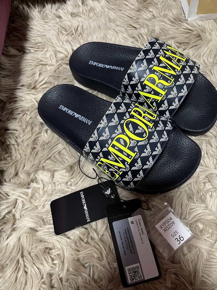 Emporio Armani klapki sandal sandały r 36 nowe klapeczki slipper logo