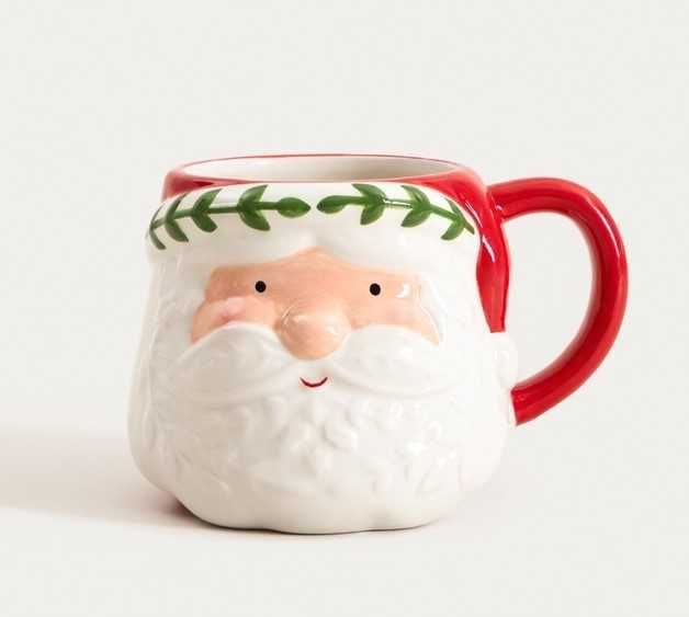 Kubek świąteczny Boże Narodzenie Mikołaj duży 400 ml dekoracyjny