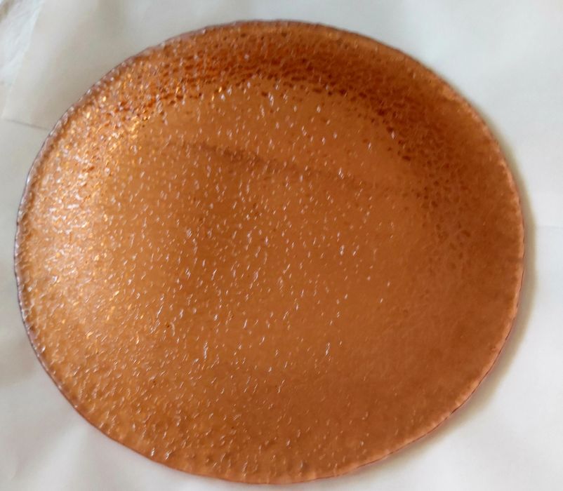 2 Talerze Sahara HSG Ząbkowice kolorowe szkło z PRL