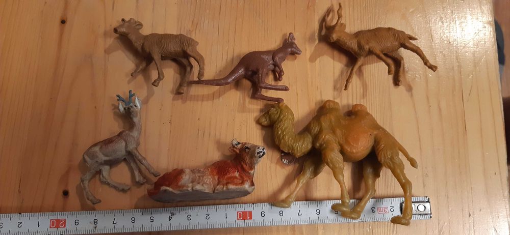 stare zabawki figurki prl vintage zwierzęta  duży zestaw