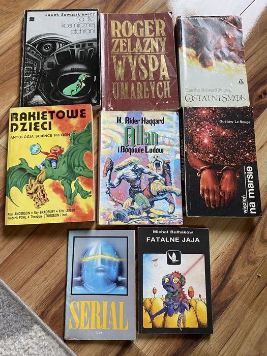 Zestaw 8 książek SF Pogue, Haggard, Zelazny, Bułhakow