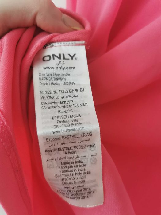 Różowa elegancka bluzka na ramiączkach top damski M 38 L 40