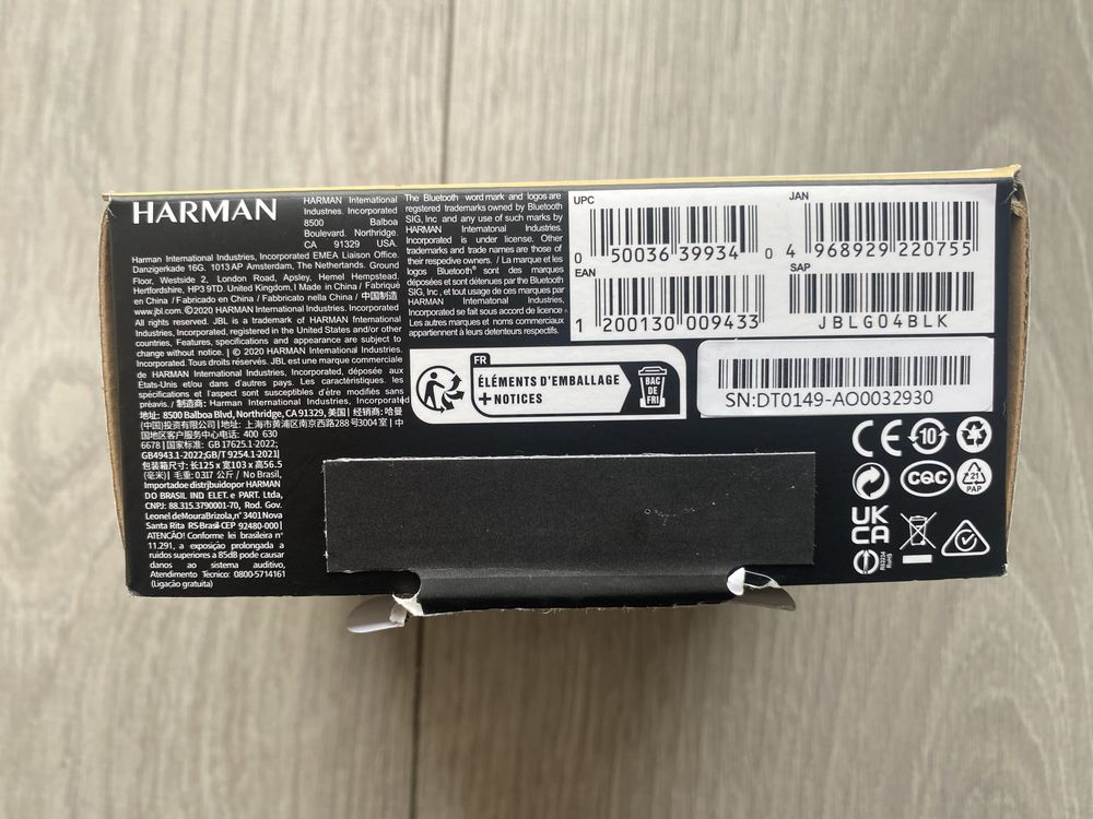Oryginalny Głośnik Przenośny Bluetooth JBL - Go4 Kolor Czarny Mega