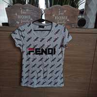 T-shirt koszulka Fendi M 38 bluzka krótki rękaw